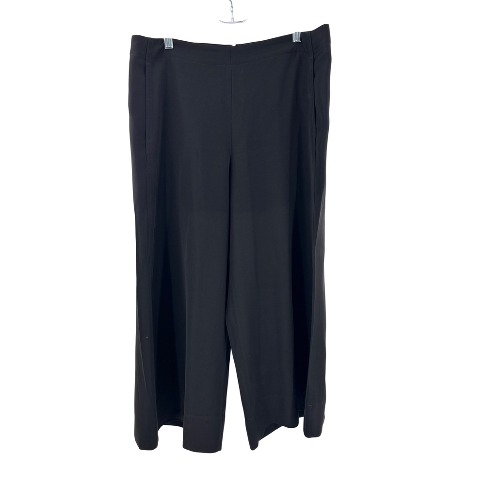 Vince Women Black Wide Leg Cropped Pants Size 12